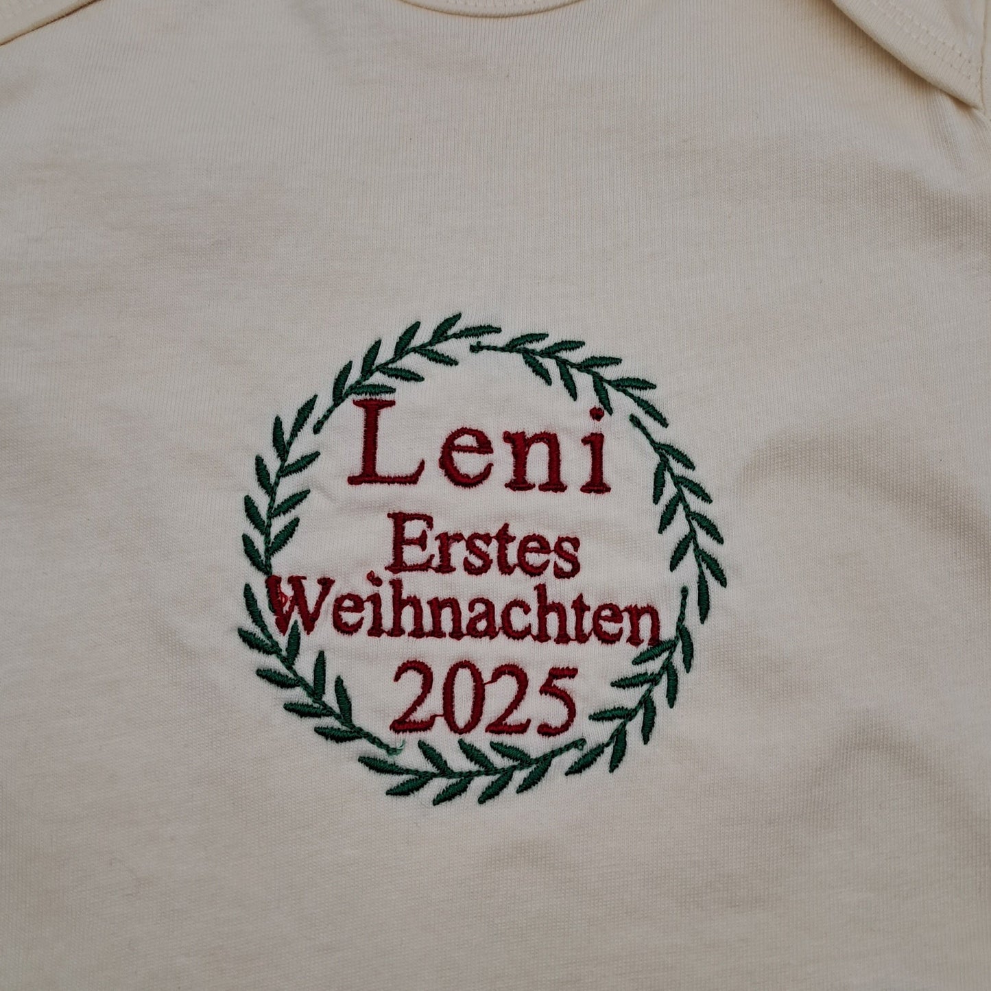 Babybody "Erstes Weihnachten 2025 - Natur/Weiß
