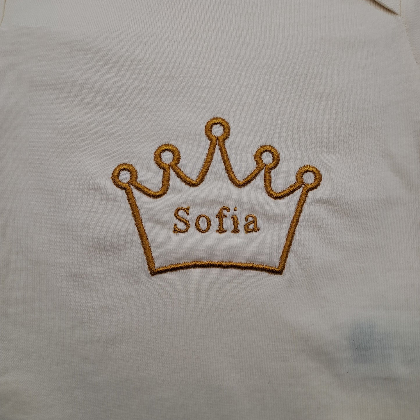 Personalisierter Babybody mit Name - Krone