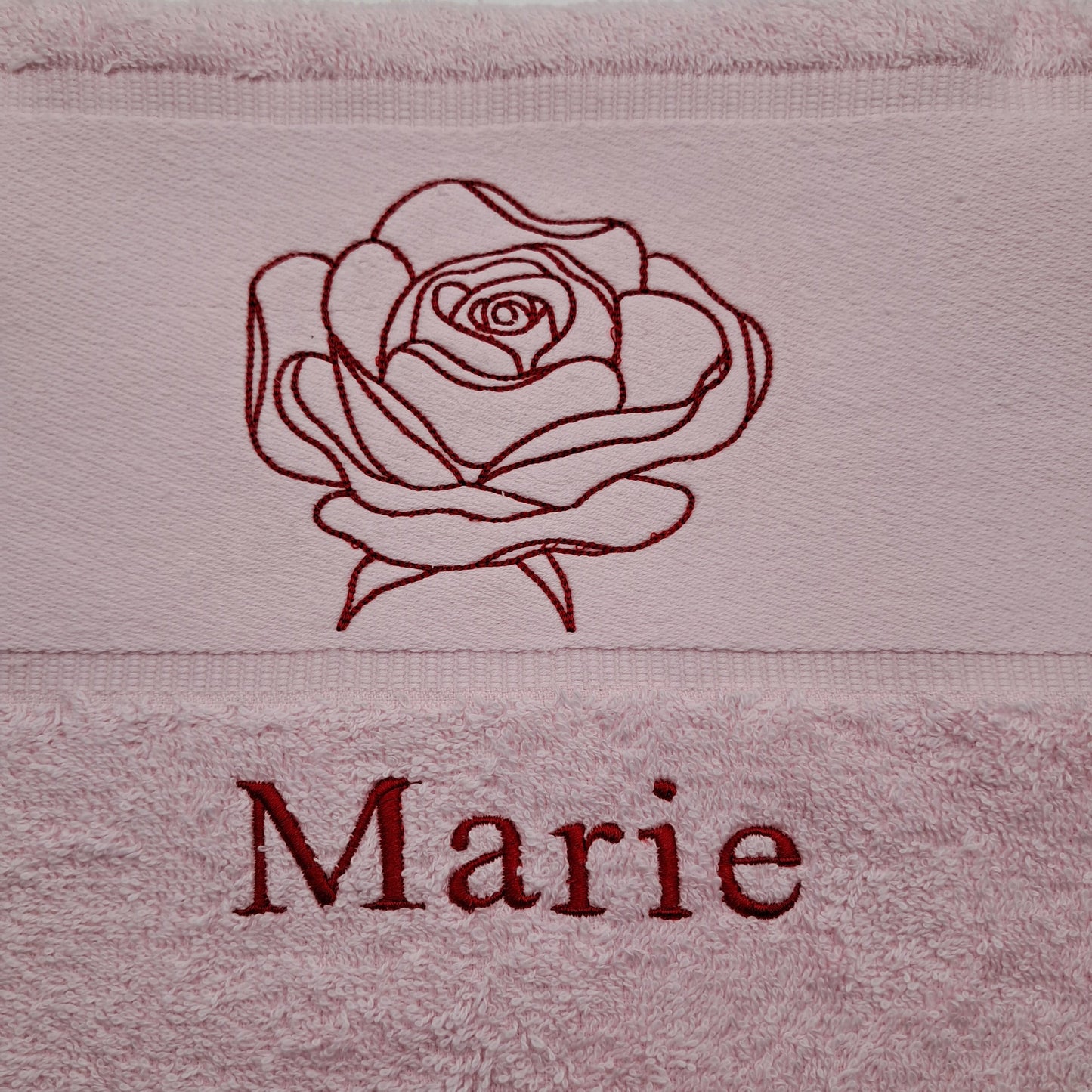 Handtuch/Duschtuch mit Rose
