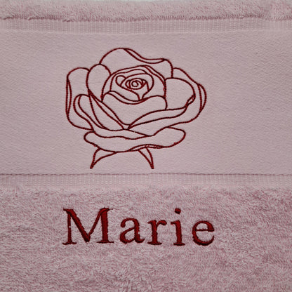Handtuch/Duschtuch mit Rose