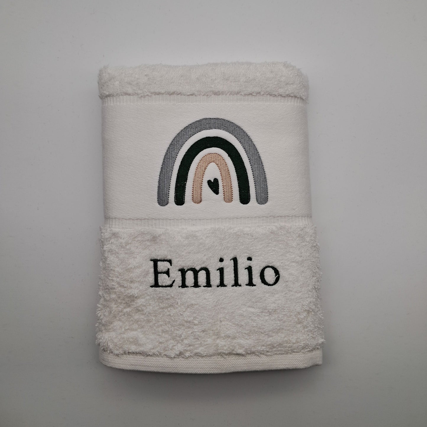 Personalisiertes Handtuch Regenbogen & Namen