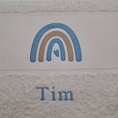 Personalisiertes Handtuch Regenbogen & Namen