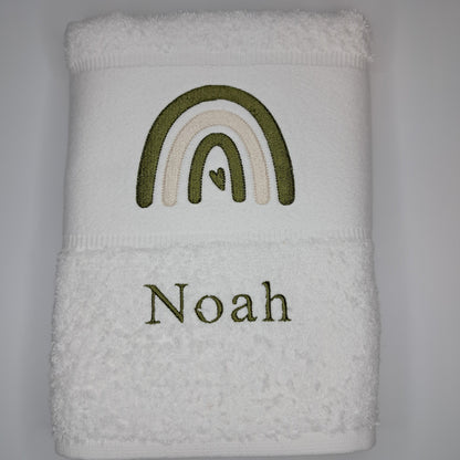 Personalisiertes Handtuch Regenbogen & Namen