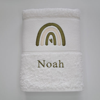 Personalisiertes Babyset - Regebogen (Body & Handtuch)