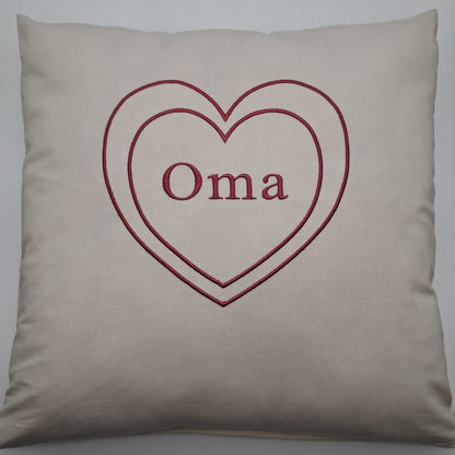 Kissenbezug "Oma - Doppelherz"