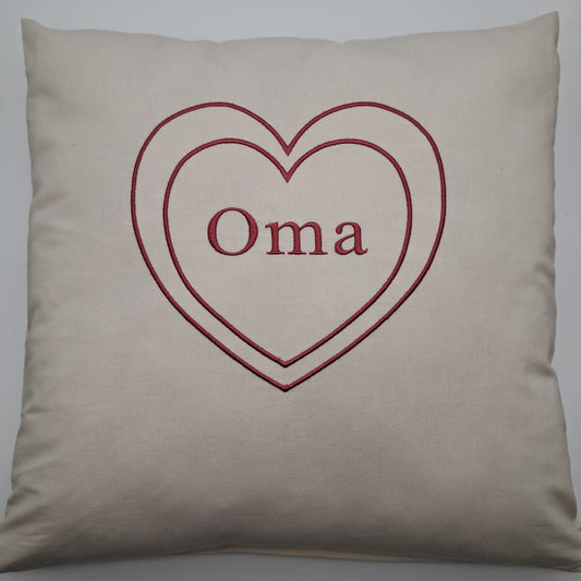 Kissenbezug "Oma - Doppelherz"