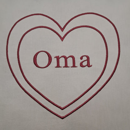 Kissenbezug "Oma - Doppelherz"