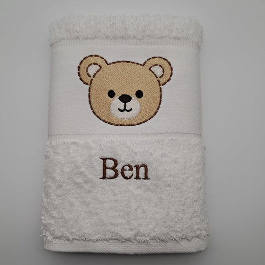 Personalisiertes Handtuch Teddybär & Name